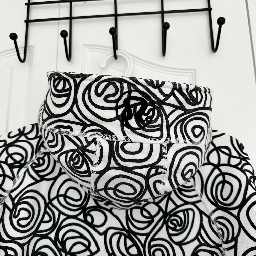 RARE Lululemon Scuba Hoodie Full-zip Swirl Print Inkwell - Picture 8 of 11